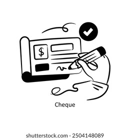 Versand Vektorkontur Stil Design Vektor Stock-Illustration. 