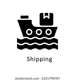 Shipping vector Solid icon style illustration. Symbol on White background EPS 10 File