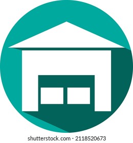Shipping ware house, illustration, vector on a white background.