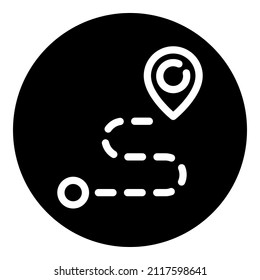 Formas De Envío Icono De Plano Gps Aislado En Fondo Blanco