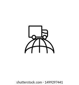 shipping worldwide icon vector illustration