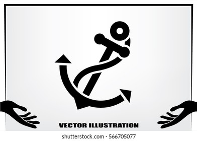 ship's anchor icon vector illustration.