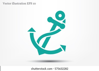 ship's anchor icon vector illustration.