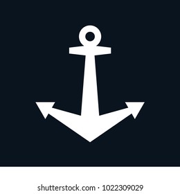 Ships anchor vector icon inversion