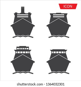 Ships, boats icon set vector on white background.