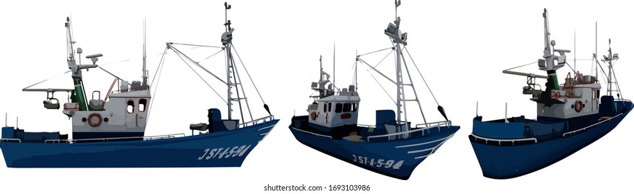 Ships, Boats, boats isolated on white background