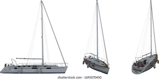 Ships, Boats, boats isolated on white background