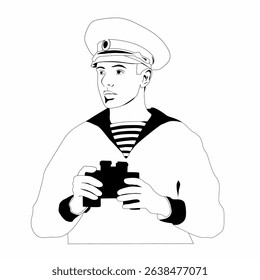 Ship's Captain - Retro Clipart Illustration