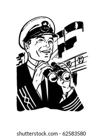 Ship's Captain - Retro Clipart Illustration