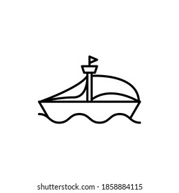 ships icon or logo vector line style black color.