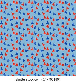 Ships red and blue vector pattern background