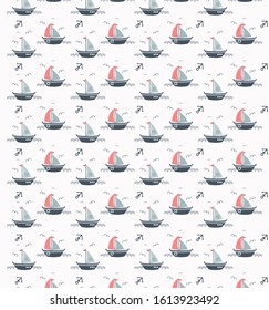 ships sailboats pattern background stock vector model A