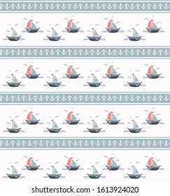 ships sailboats pattern background stock vector model A