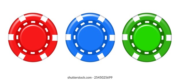Naves establecidas. Chips de Vector aislados sobre fondo blanco.