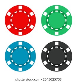Ships set. Vector chips isolated on white background.