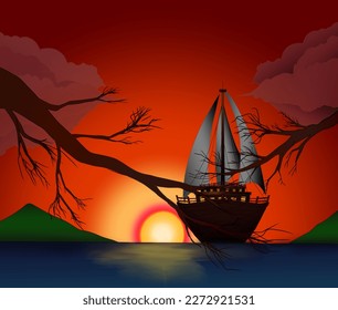 ships that sail the seas when the eyes of the heart are hidden behind the branches of the trees