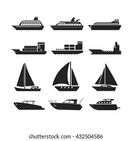 Ships transportation, vector illustration