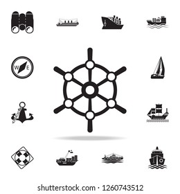 ship's wheel icon. Detailed set of ship icons. Premium graphic design. One of the collection icons for websites, web design, mobile app