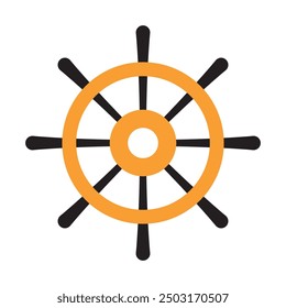 Ship's wheel icon graphic  design illustration 