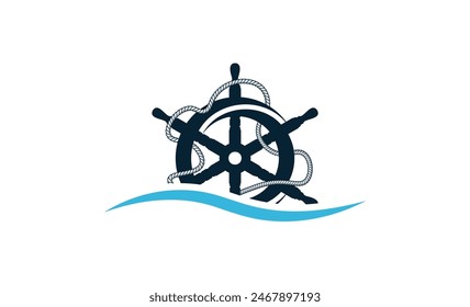 Ship's wheel icon, ship steering logo vector. Nautical Wheel Steering Wheel,