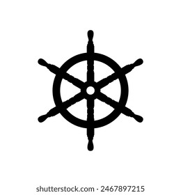 Ship's wheel icon, ship steering logo vector. Nautical Wheel Steering Wheel,