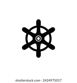 Ship's wheel icon vector illustration logo design