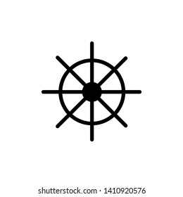 Ship's wheel icons for marine design vector illustration - Vector