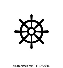 Ship's wheel icons for marine design vector illustration - Vector