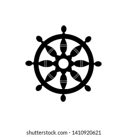 Ship's wheel icons for marine design vector illustration - Vector