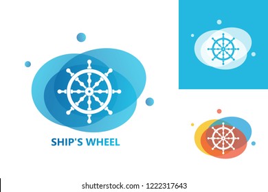 Ship's Wheel Logo Template Design Vector, Emblem, Design Concept, Creative Symbol, Icon