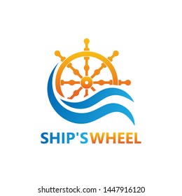 Ship's Wheel Logo Template Design Vector, Emblem, Design Concept, Creative Symbol, Icon
