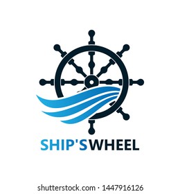 Ship's Wheel Logo Template Design Vector, Emblem, Design Concept, Creative Symbol, Icon