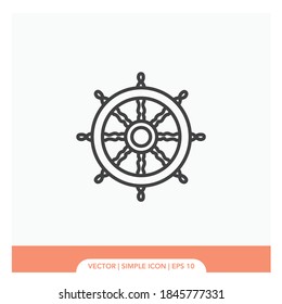 Ship's wheel symbol Icon Vector Illustration