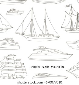 Ships and yachts pattern