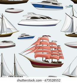 Ships and yachts pattern