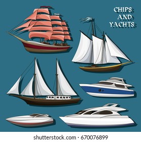 Ships and yachts set