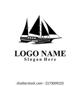 Ship-themed vector logo suitable for marine companies