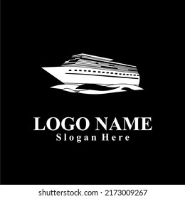 Ship-themed vector logo suitable for marine companies