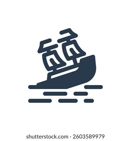 Shipwreck for Expedition Vector Icon