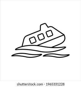 Shipwreck vector icon symbol design
