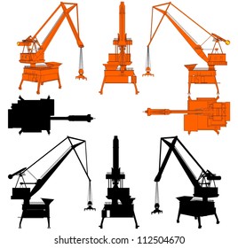 Vetor da grua do estaleiro 06
