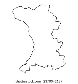 Shirak province map, administrative division of Armenia.