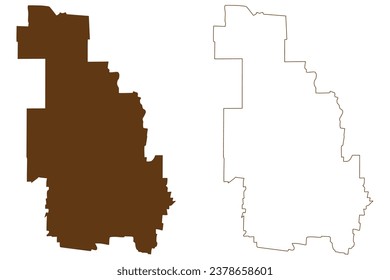 Shire of Buloke (Commonwealth of Australia, Victoria state, Vic) map vector illustration, scribble sketch Buloke Shire Council map