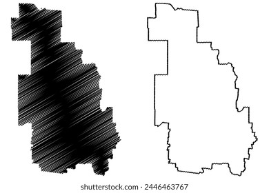 Shire of Buloke (Commonwealth of Australia, Victoria state, Vic) map vector illustration, scribble sketch Buloke Shire Council map