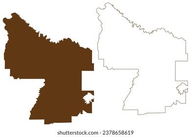 Shire of Campaspe (Commonwealth of Australia, Victoria state, Vic) map vector illustration, scribble sketch Campaspe map