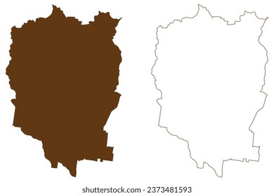 Shire of Cardinia (Commonwealth of Australia, Victoria state, Vic) map vector illustration, scribble sketch Cardinia map