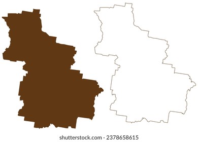 Shire of Central Goldfields (Commonwealth of Australia, Victoria state, Vic) map vector illustration, scribble sketch Central Goldfields Shire Council map