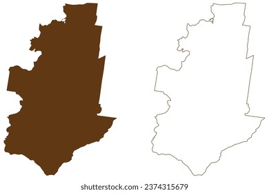 Shire of Colac Otway (Commonwealth of Australia, Victoria state, Vic) map vector illustration, scribble sketch Colac Otway Shire Council map