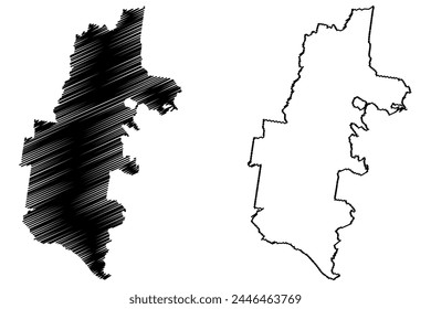 Shire of Corangamite (Commonwealth of Australia, Victoria state, Vic) map vector illustration, scribble sketch Corangamite Shire Council map