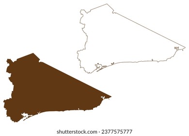 Shire of East Gippsland (Commonwealth of Australia, Victoria state, Vic) map vector illustration, scribble sketch East Gippsland Shire Council map